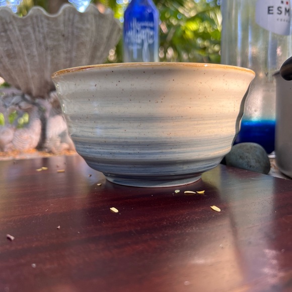 Gibson Ceramic Soup Bowl - Cream and Blue cottagecore - Picture 5 of 9